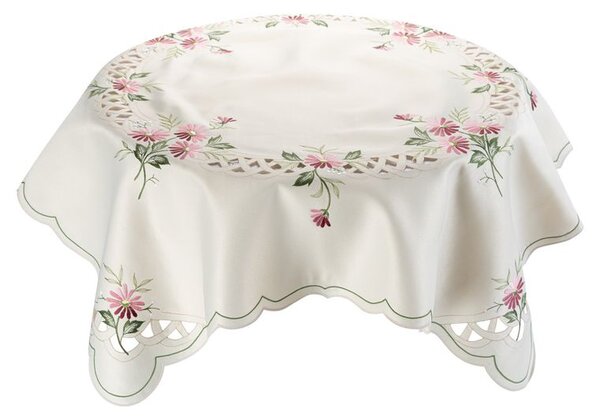 Față de masă centrală cu broderie MARGARETA ROZ 85 x 85 cm