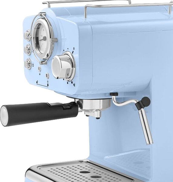 Espressor manual ZILAN ZLN2861 Retro Albastru - 15 Bar, 1.25L, 1100W