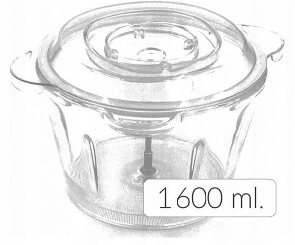 Tocator electric ZILAN ZLN3888 - 300W, bol sticla 1.6L, 4 lame inox, 2 trepte + pulse