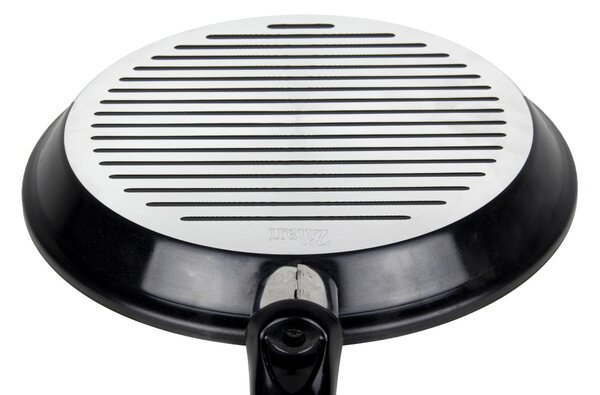 Tigaie grill ZILAN ZLN2126 - 28cm, aluminiu, interior PTFE/teflon, maner ebonita, neagra