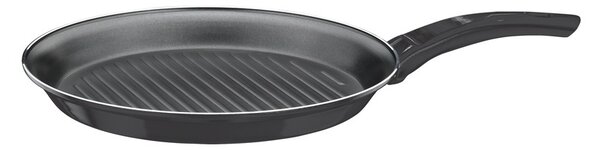 Tigaie grill ZILAN ZLN2126 - 28cm, aluminiu, interior PTFE/teflon, maner ebonita, neagra
