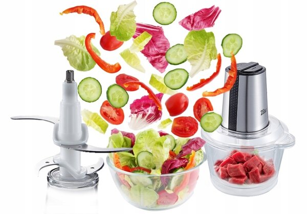 Tocator electric ZILAN ZLN3888 - 300W, bol sticla 1.6L, 4 lame inox, 2 trepte + pulse