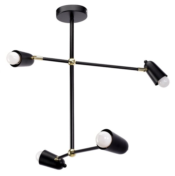 Lampa APP1708-4CP BLACK + GOLD
