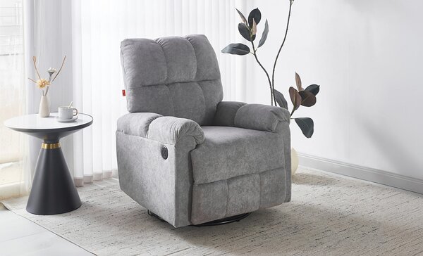Fotoliu Rotativ cu Recliner KJL6409 Gri