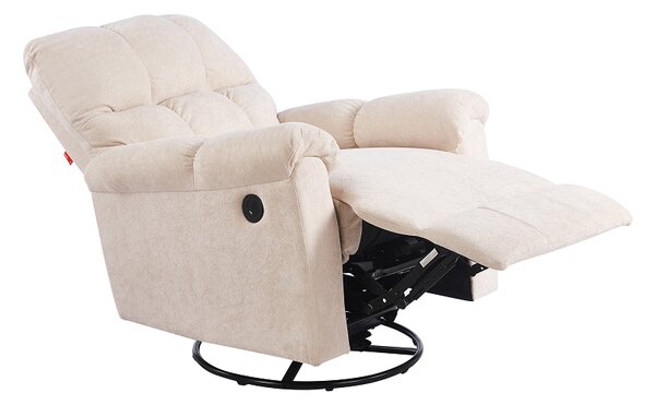 Fotoliu Rotativ cu Recliner KJL6409 Bej