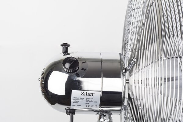 Ventilator inox cu picior ZILAN ZLN1112 - 50W, 3 trepte, inaltime 88-120cm