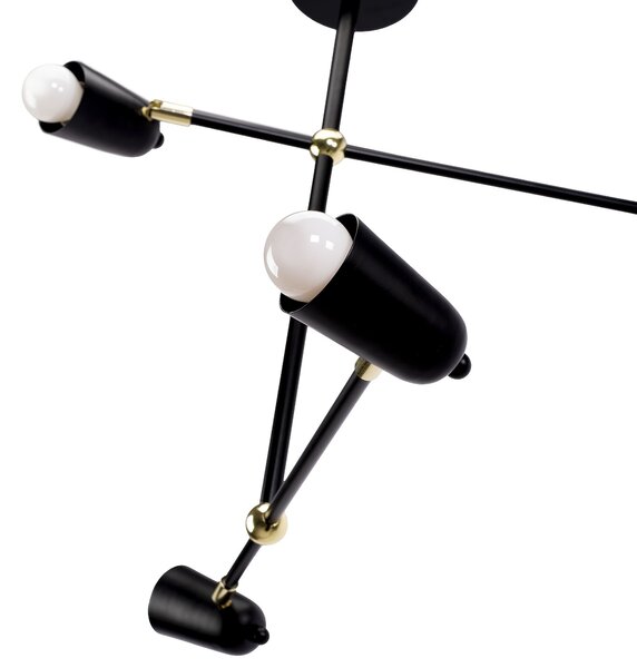 Lampa APP1708-4CP BLACK + GOLD