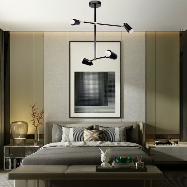 Lampa APP1708-4CP BLACK + GOLD