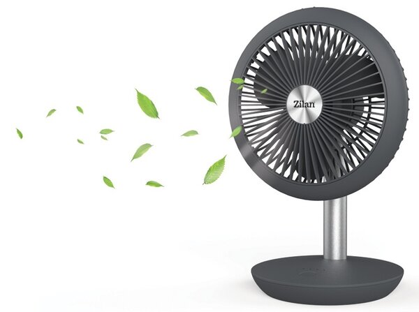 Ventilator de masa reincarcabil USB ZILAN ZLN4000 - 5W, 4 viteze, autonomie 15h