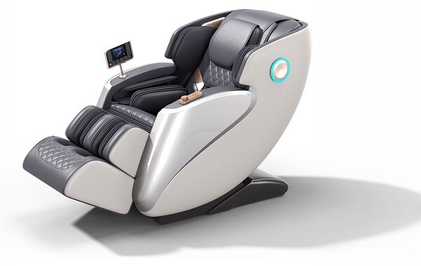Fotoliu de Masaj VD-A029 Gri închis / Alb, 18+ Programe, Zero Gravity, Încălzire cu Pelin, Bluetooth, Încărcare Wireless