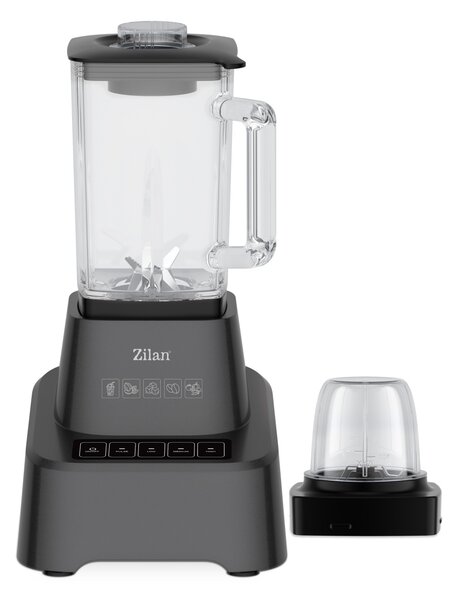Blender si rasnita electrica 2 in 1 ZILAN ZLN4310 - 1200W, vas sticla 1.6L