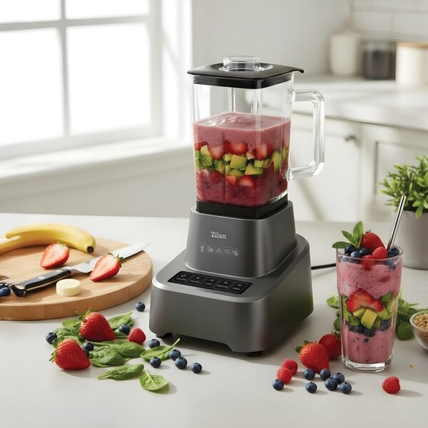 Blender si rasnita electrica 2 in 1 ZILAN ZLN4310 - 1200W, vas sticla 1.6L