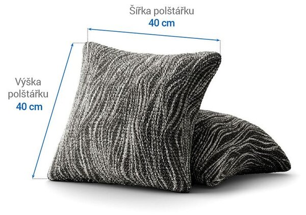 Huse bielastice UNIVERSO NOU dungi alb-negru fețe de pernă 2 buc (40 x 40 cm)