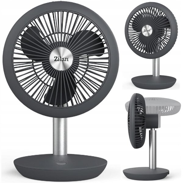 Ventilator de masa reincarcabil USB ZILAN ZLN4000 - 5W, 4 viteze, autonomie 15h