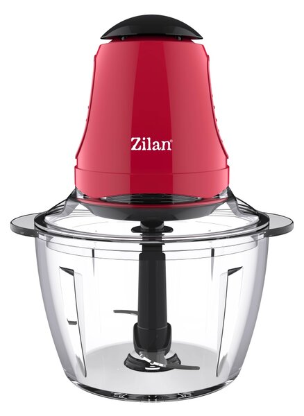 Mini tocator electric ZILAN ZLN5619 - 200W, vas sticla 1L, rosu