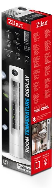 Ventilator turn ZILAN ZLN1023 - 60W, display LED + termometru, 3 viteze, telecomanda