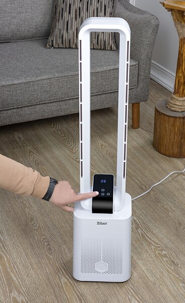 Ventilator turn fara palete ZILAN ZLN1085 - 50W BLDC, 12 viteze, timer 15h, telecomanda