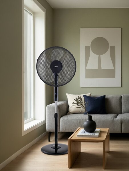 Ventilator cu Picior cu 5 palete Zilan ZLN4642 - 48W, 43cm, 3 trepte