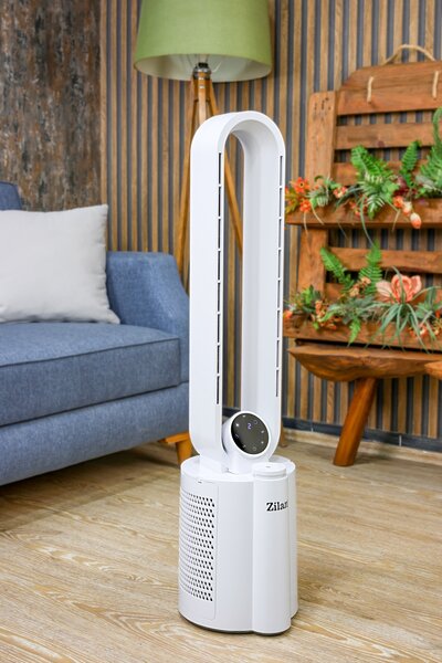 Ventilator turn fara palete ZILAN ZLN1117 - 40W, umidificare, ionizare, telecomanda