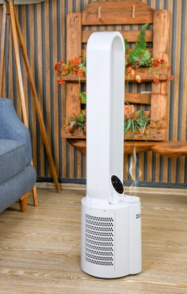 Ventilator turn fara palete ZILAN ZLN1117 - 40W, umidificare, ionizare, telecomanda
