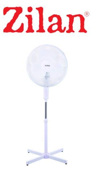 Ventilator cu picior FLORIA ZLN1180 - 40W, 40cm, motor silentios, alb