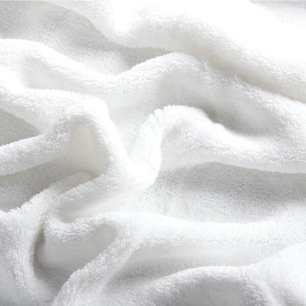 Cearceaf cu elastic din micropluş alb 90 x 200 cm