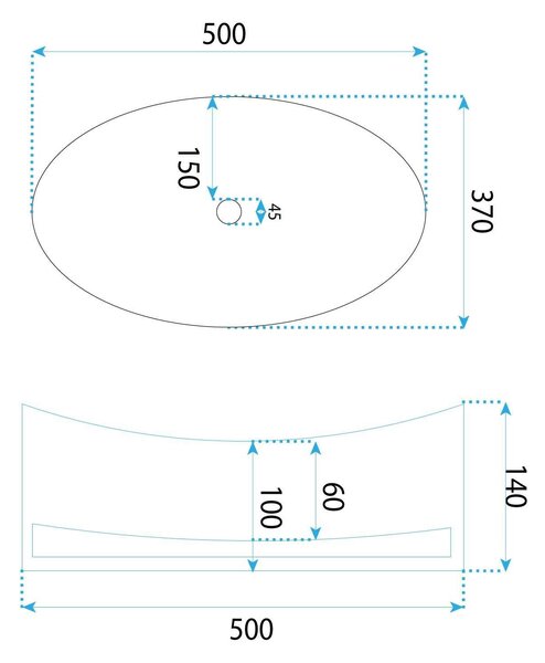 Lavoar pe blat Rea Harper Transparent