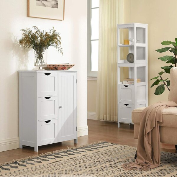 Dulap baie cu 3 sertare, 60x30x81cm, alb