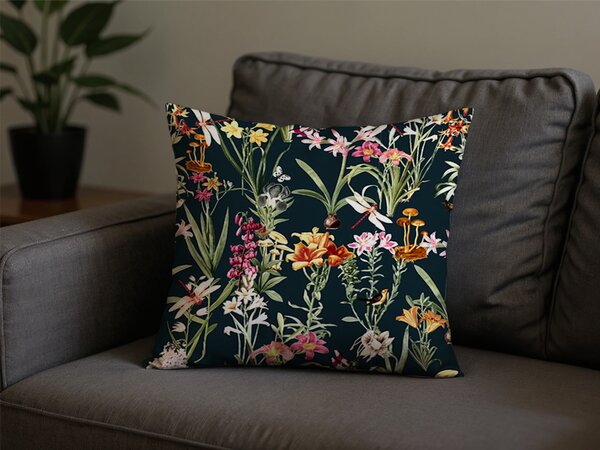 Fata de perna decorativa MYSTIC GARDEN 45x45 cm, verde inchis