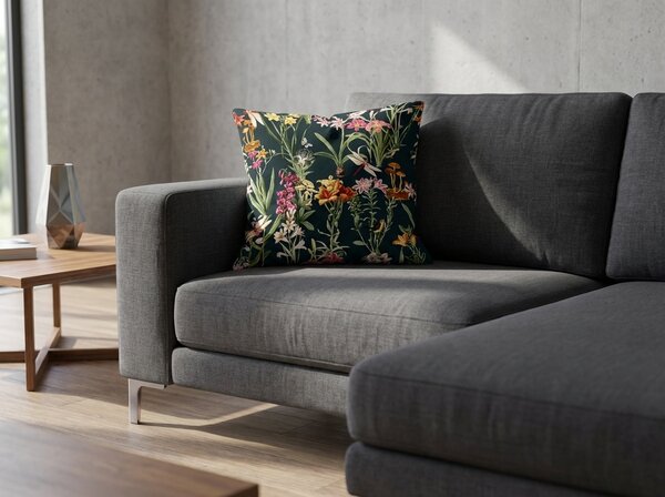 Fata de perna decorativa MYSTIC GARDEN 45x45 cm, verde inchis