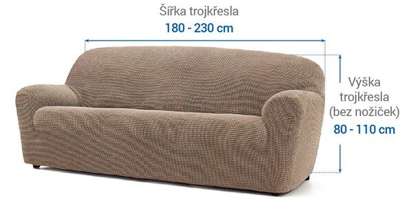 Huse care se întind foarte bine NIAGARA alunei fotoliu triplu (l. 180 - 230 cm)