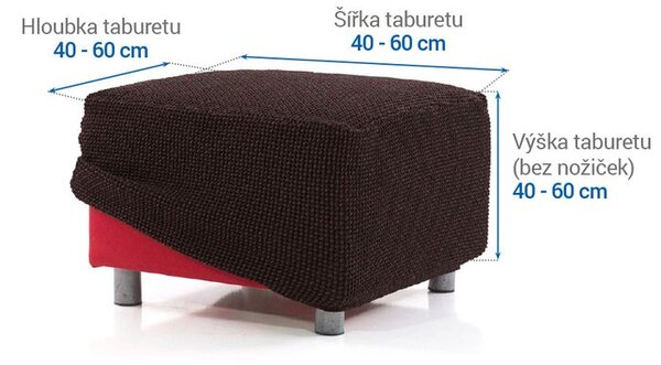 Huse care se întind foarte bine NIAGARA ciocolatei taburet (40 - 60 cm)