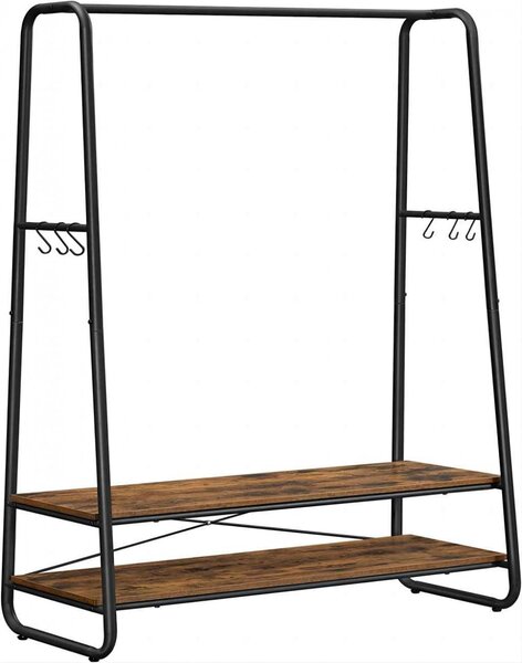 Suport pentru paltoane, rochii și încălțăminte, negru 100x45x160cm