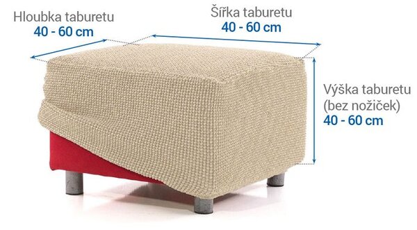 Huse care se întind foarte bine NIAGARA smântânii taburet (40 - 60 cm)