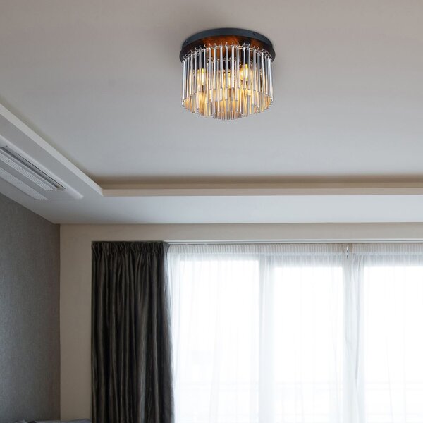 Globo Lighting Gorley lampă de tavan 5x40 W negru-fumuriu 15698D