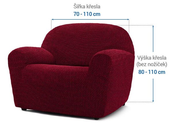 Huse care se întind foarte bine NIAGARA bordo fotoliu (l. 70 - 110 cm)
