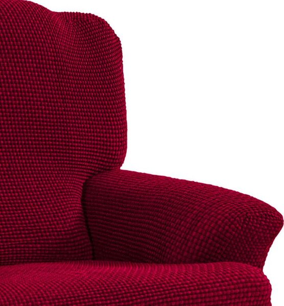 Huse care se întind foarte bine NIAGARA bordo 3fotoliu cu manere de lemn (l. 160 - 200 cm)