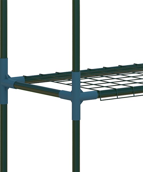 Set de 2 rafturi pentru flori, etajeră pentru plante cu 4 niveluri, oțel, verde, 70 x 27 x 110 cm