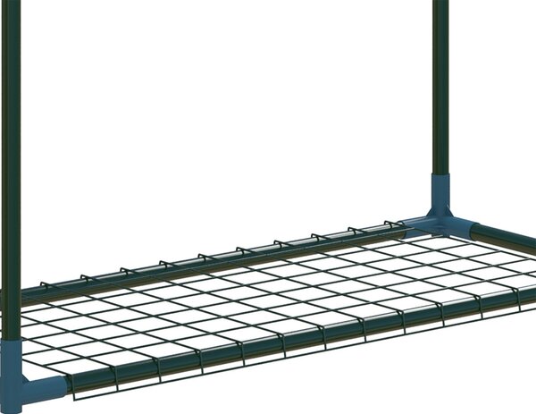 Set de 2 rafturi pentru flori, etajeră pentru plante cu 4 niveluri, oțel, verde, 70 x 27 x 110 cm