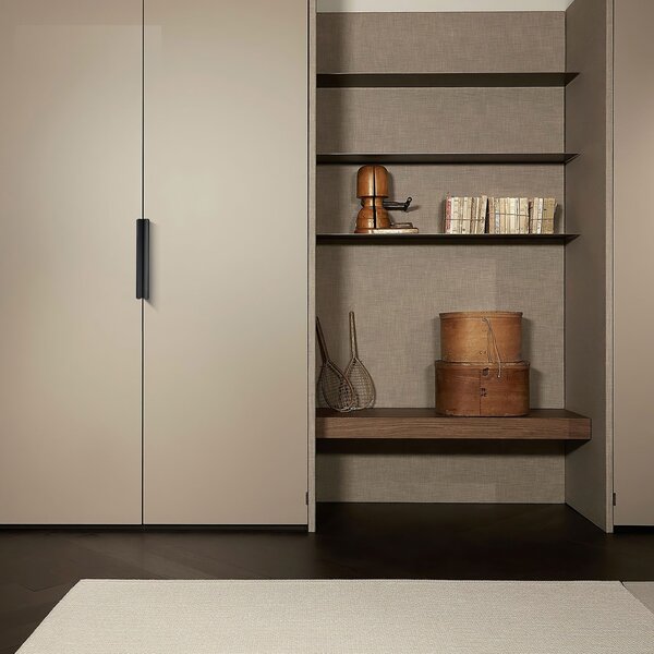 Maner metalic pentru mobilier, model Attis, Lungime totala = 50 | 120 | 200 | 300 | 400 | 1200 mm, finisaj negru mat