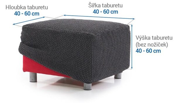 Huse care se întind foarte bine NIAGARA antracit taburet (40 - 60 cm)