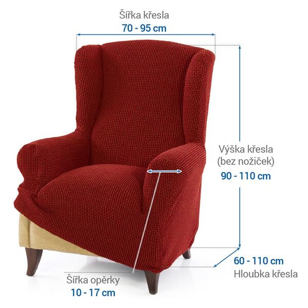 Huse care se întind foarte bine NIAGARA cărămizii fotoliu clasic (l. 70 - 95 cm)