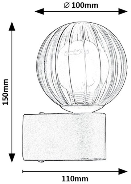 Rabalux Colzar lampă de perete 1x3.5 W negru-transparent 75021
