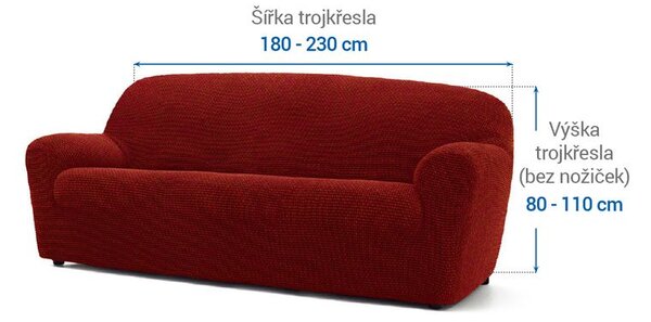 Huse care se întind foarte bine NIAGARA cărămizii fotoliu triplu (l. 180 - 230 cm)