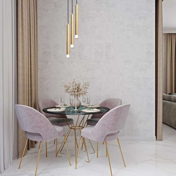 Rabalux Ramira lampă suspendată 3x5 W transparent-auriu 72359