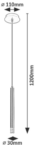 Rabalux Ramira lampă suspendată 1x5 W transparent-auriu 72357