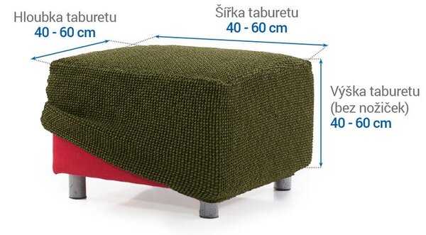 Huse care se întind foarte bine NIAGARA verzi taburet (40 - 60 cm)