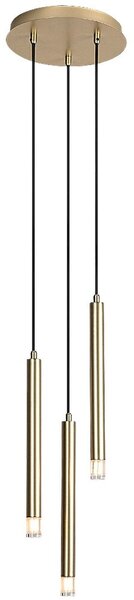 Rabalux Ramira lampă suspendată 3x5 W transparent-auriu 72359