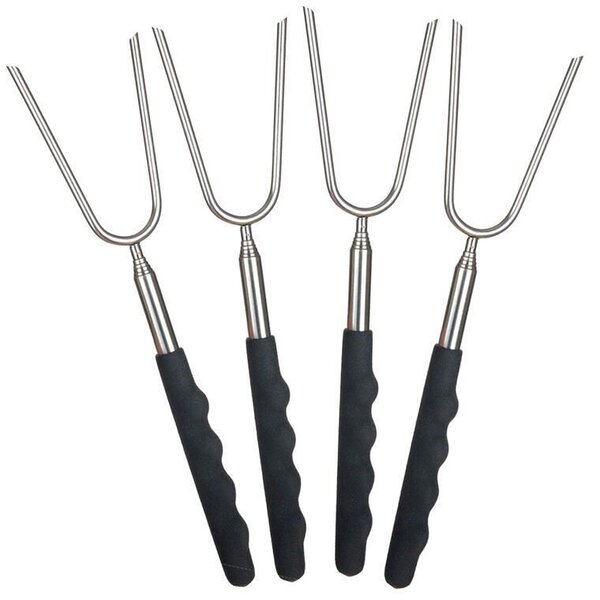 Furculiţe telescopice pentru grătar, set 4 buc