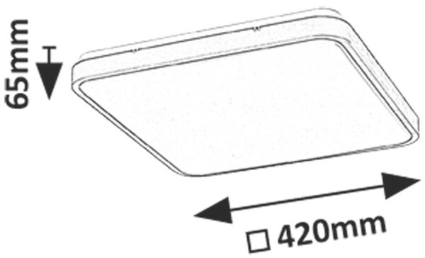 Rabalux Alenzo plafon 1x36 W alb-negru 71433